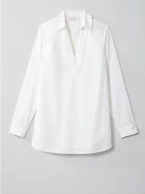 J. Jill White V-Neck Pleated Top